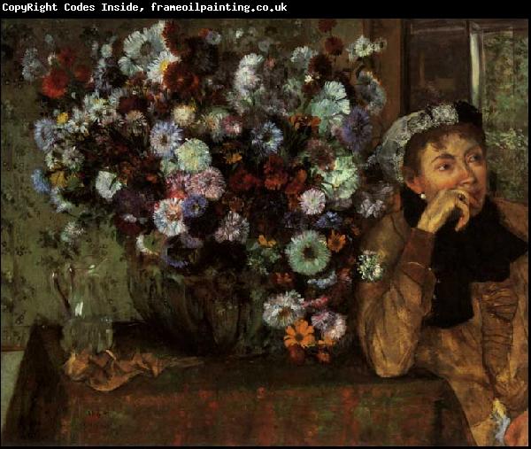 Edgar Degas Madame Valpincon with Chrysanthemums